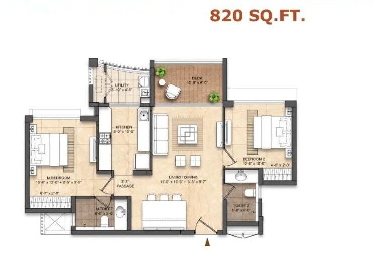 Other, lodha-divino 2 Bedroom 820 Sq.Ft. Apartment In Matunga East Mumbai 9071413