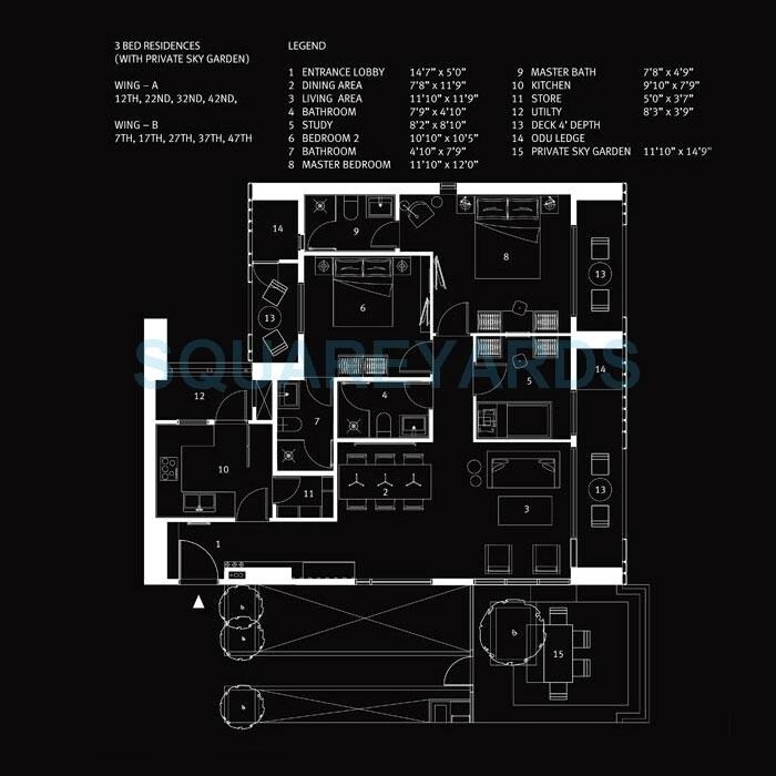 Other, lodha-estrella 3 Bedroom 1380 Sq.Ft. Apartment In Wadala Truck Terminal Mumbai 9098152