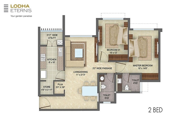 Other, lodha-eternis 2 Bedroom 788 Sq.Ft. Apartment In Andheri East Mumbai 8809081