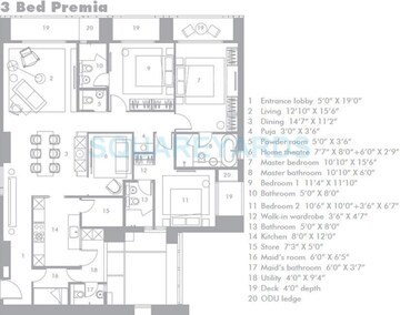  3 BHK Apartment at Lodha Evoq, Wadala – for Rent