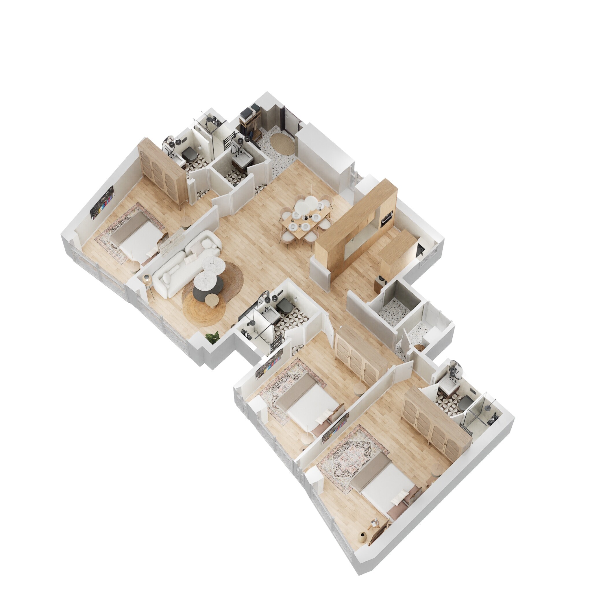 3 BHK 1111 Sq. Ft. Apartment