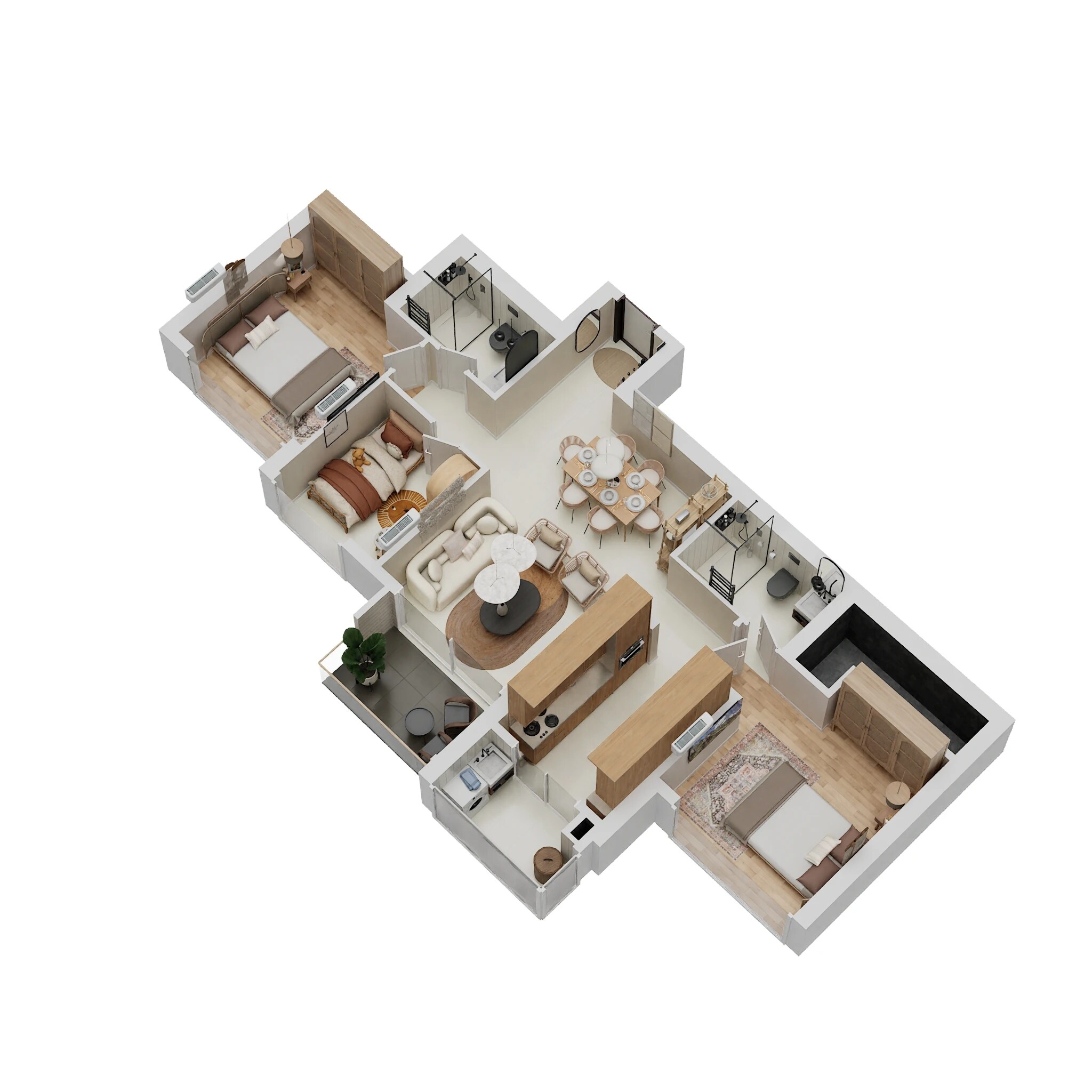 3 BHK 1111 Sq. Ft. Apartment