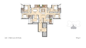  4 BHK Apartment at Lodha Mahalaxmi Bellevue, Mahalaxmi – for Sale