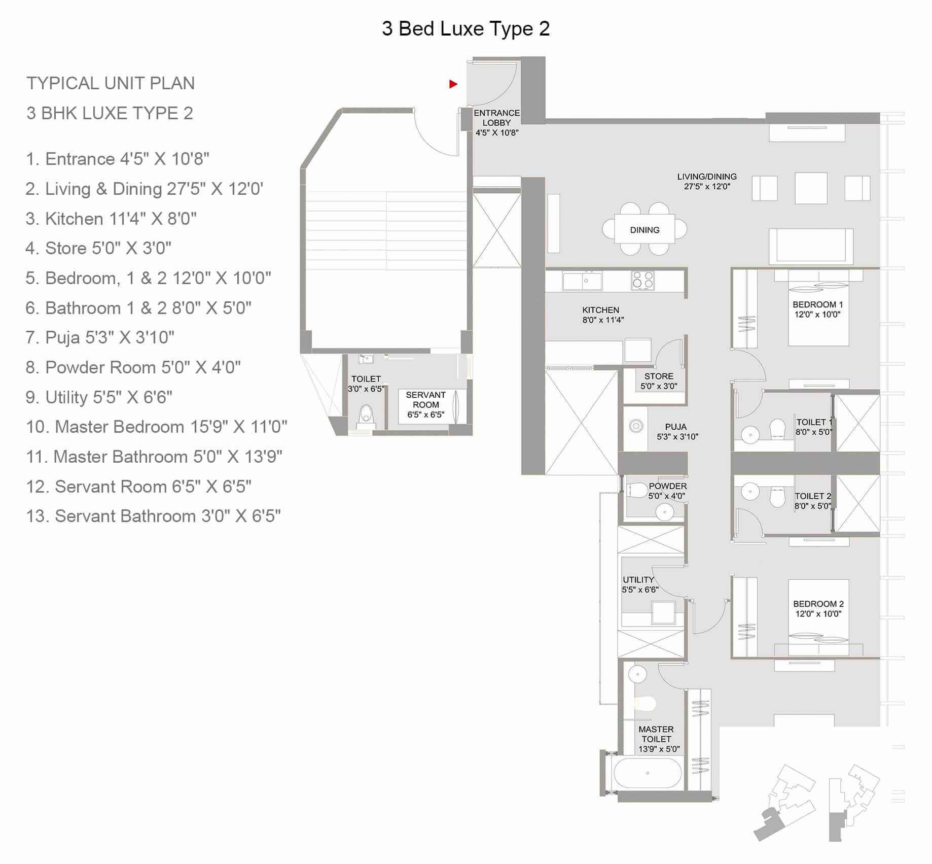 Other, lodha-marquise 3 Bedroom 1347 Sq.Ft. Apartment In Worli Mumbai 8945520