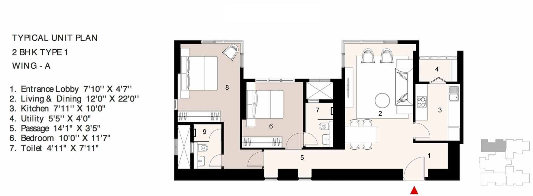  2 BHK Apartment at Lodha Parkside, Worli – for Sale