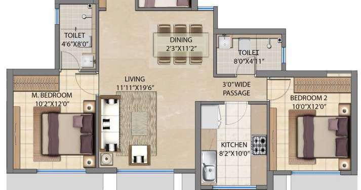 lodha patel estate tower a and b apartment 2 bhk 779sqft 20235309175348