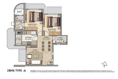 2 BHK 630 Sq. Ft. Apartment in Lodha Patel Estate Tower C and D