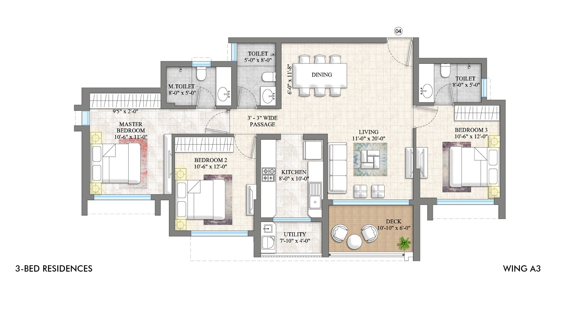 Other, lodha-riservo 3 Bedroom 1075 Sq.Ft. Apartment In Vikhroli West Mumbai 7634877
