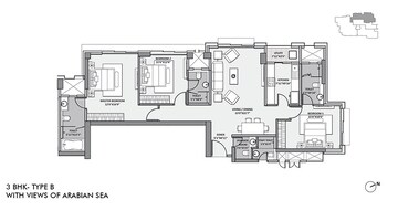  3 BHK Apartment at Lodha Seaview, Malabar Hill – for Sale