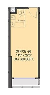 Floor plan of 300 Sq. Ft. Office Space in Lodha Signet, Mumbai