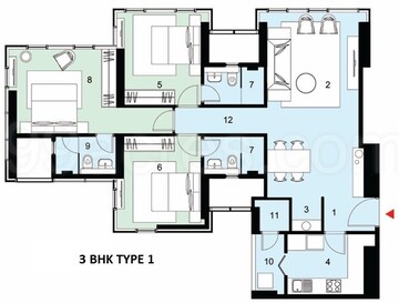  3 BHK Apartment at Lodha Parkside, Worli – for Rent