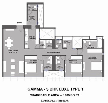  3 BHK Apartment at Lodha Parkside, Worli – for Rent