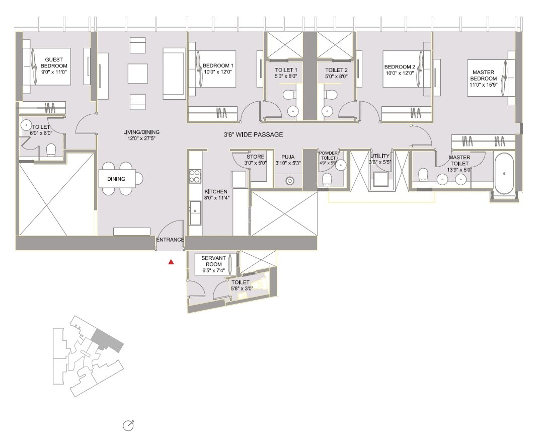 4 BHK 1471 Sq. Ft. Apartment