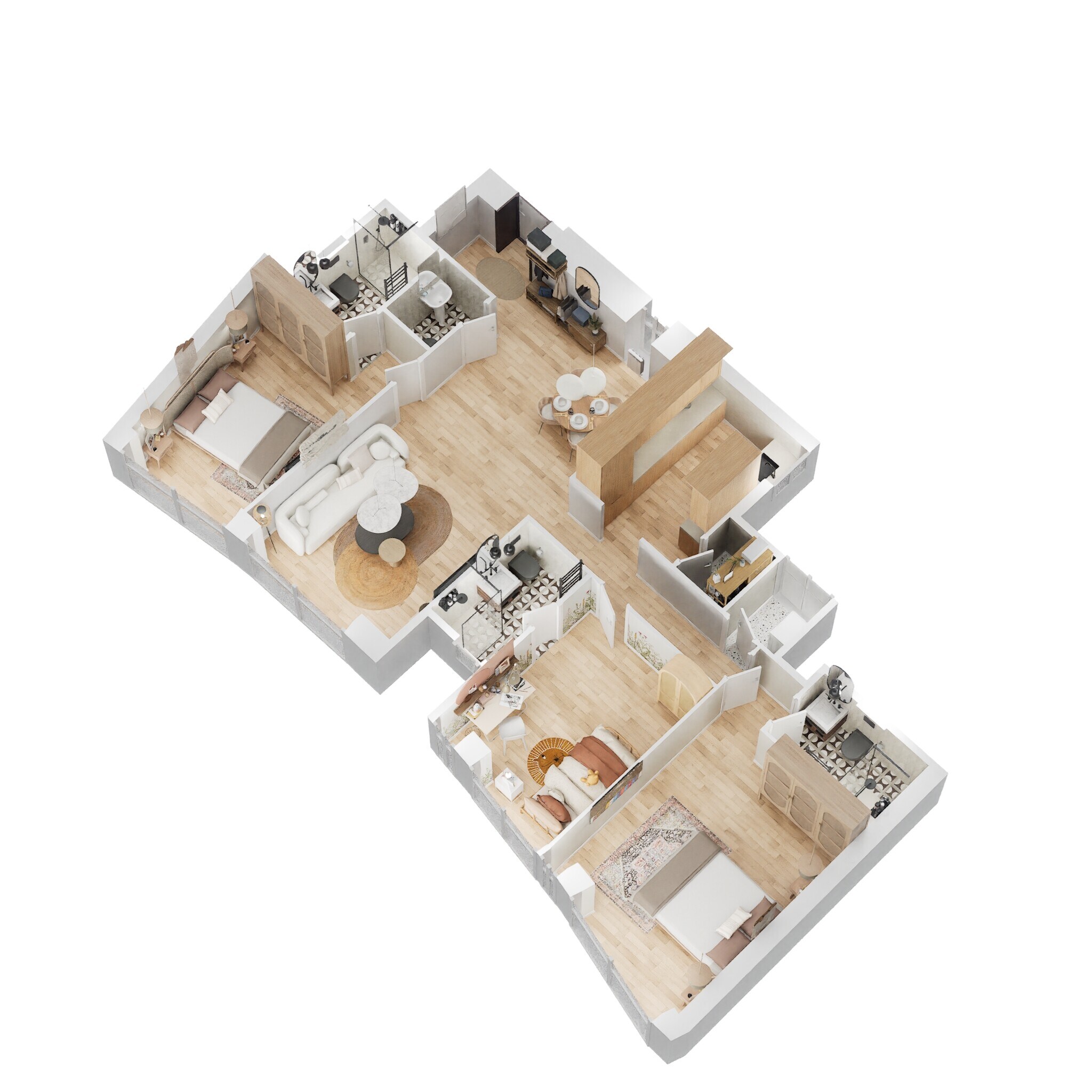 3 BHK 1111 Sq. Ft. Apartment