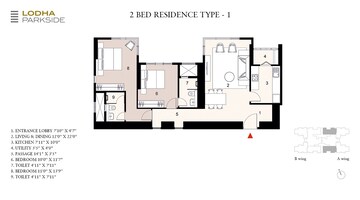  2 BHK Apartment at Lodha The Park Side, Worli – for Sale