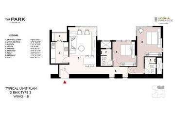  2 BHK Apartment at Lodha The Park Side, Worli – for Rent