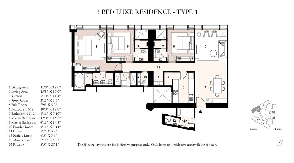  3 BHK Apartment at Lodha The Park Side, Worli – for Rent