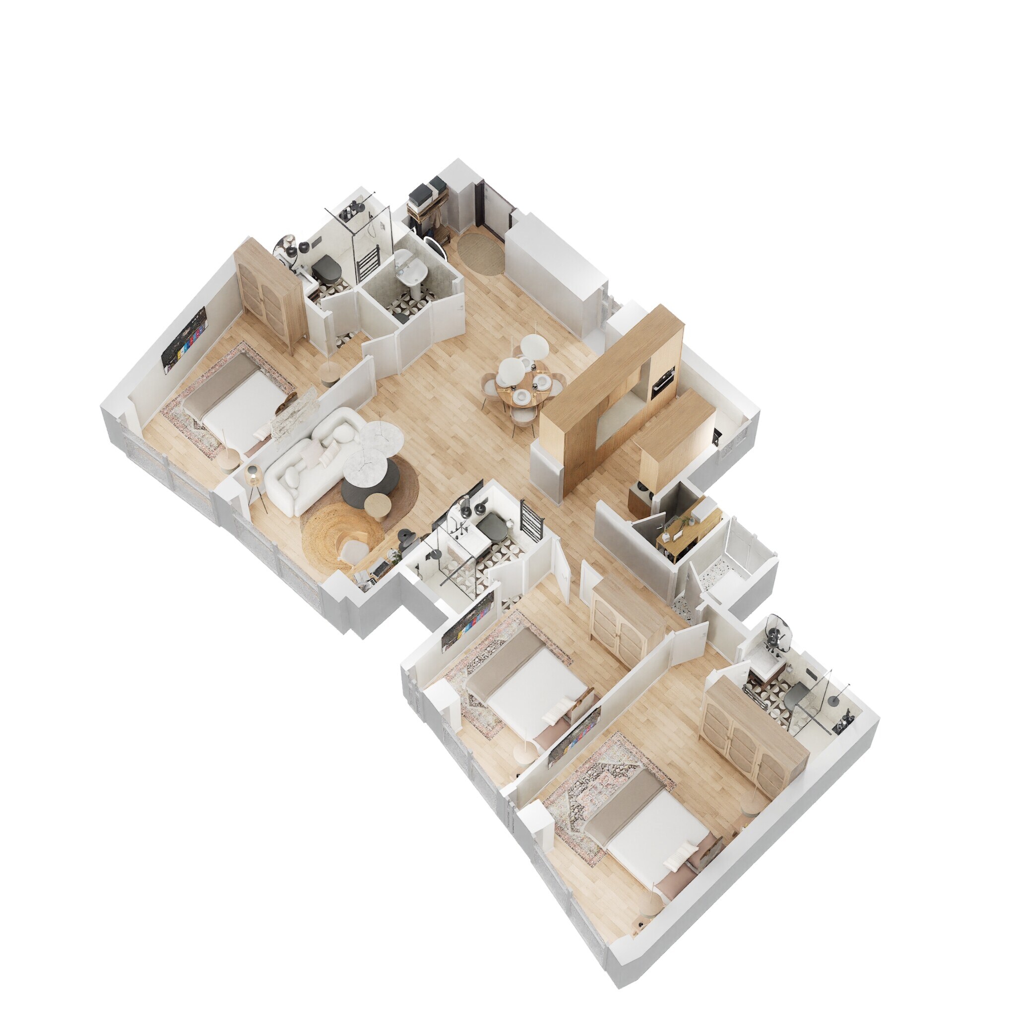 3 BHK 1111 Sq. Ft. Apartment