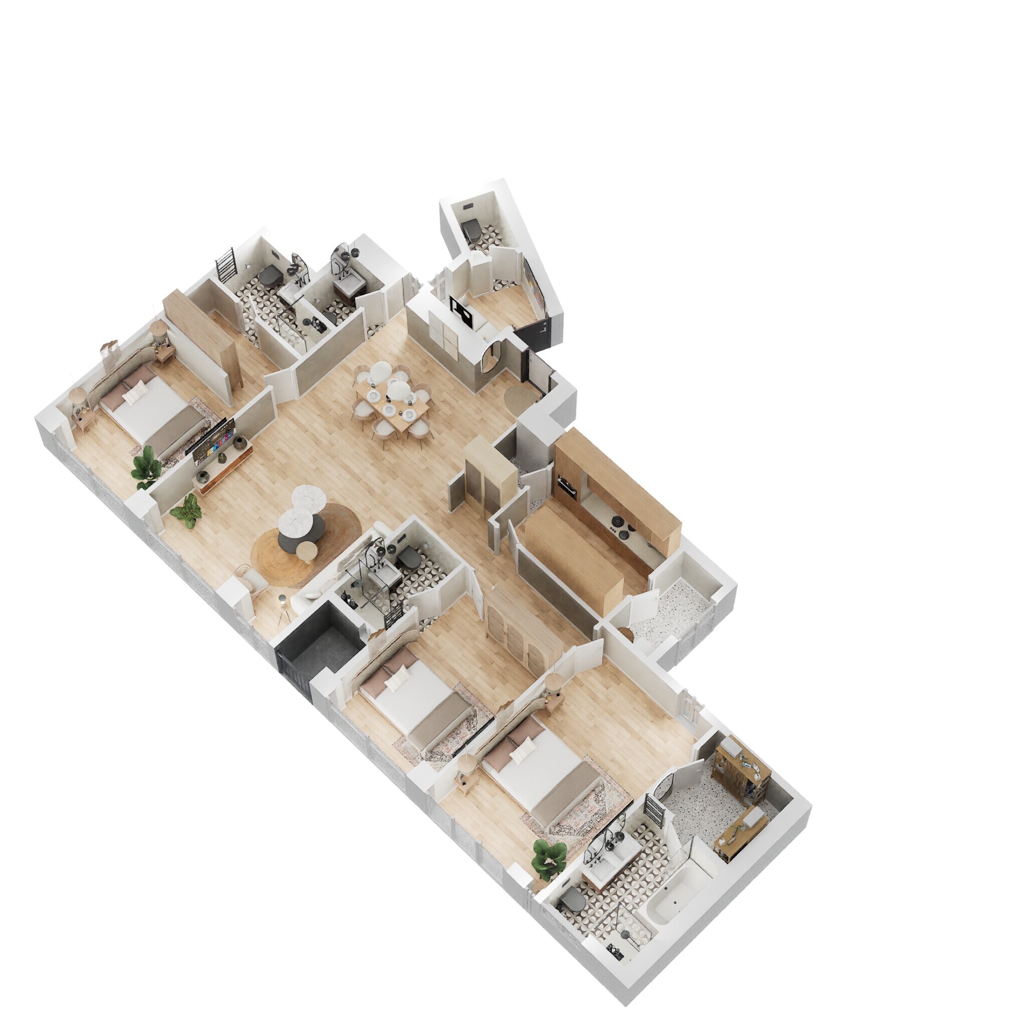 3 BHK 1315 Sq. Ft. Apartment