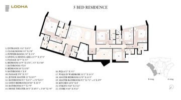  5 BHK Apartment at Lodha The Park Tower 6, Worli – for Sale