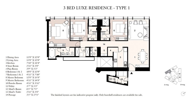 Other, lodha-the-park-trump-tower 3 Bedroom 1300 Sq.Ft. Apartment In Worli Mumbai 8764091
