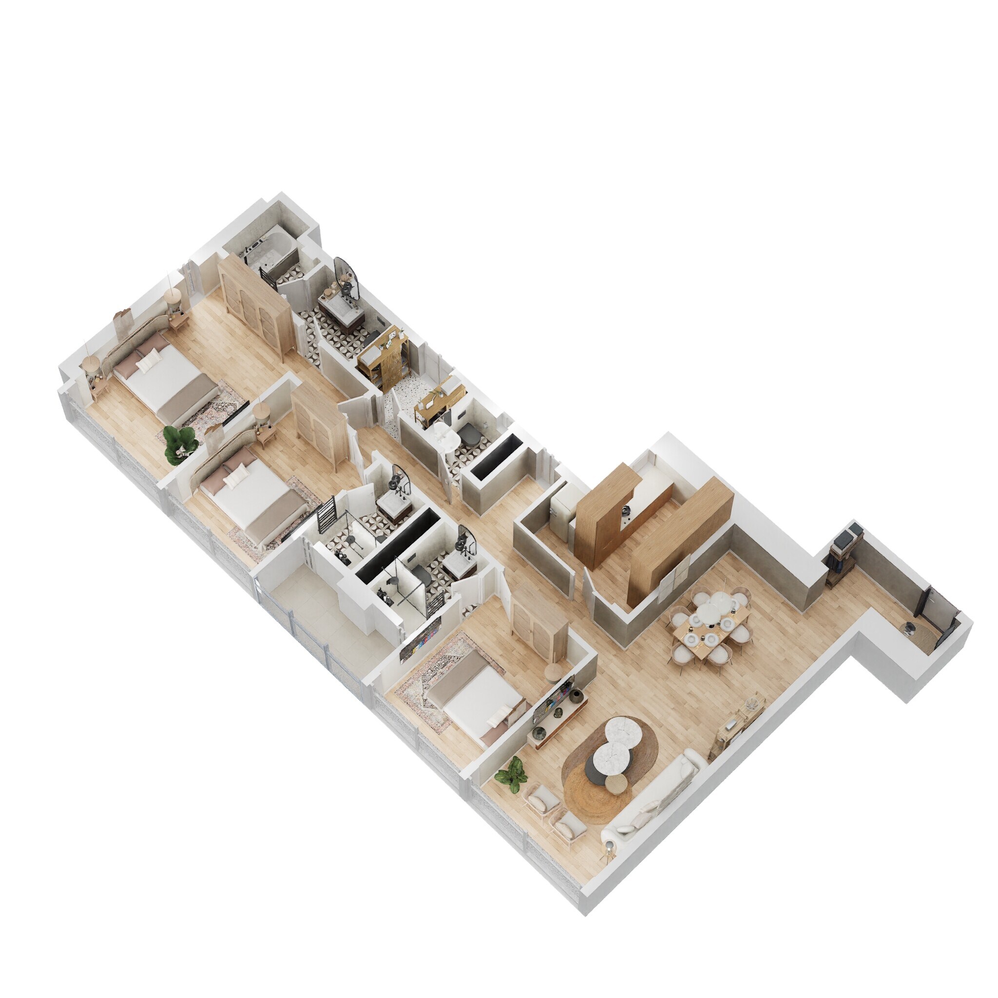 3 BHK 1374 Sq. Ft. Apartment