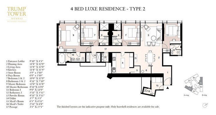 Other, lodha-the-park-trump-tower 4 Bedroom 1560 Sq.Ft. Apartment In Worli Mumbai 8740337