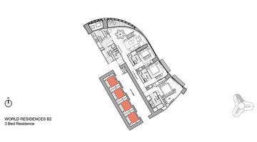 3 BHK Apartment at Lodha The World Towers World One Tier 3 Trinity, Worli – for Rent