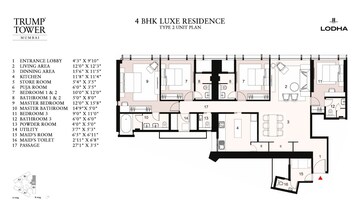  4 BHK Apartment at Lodha Trump Tower, Worli – for Sale