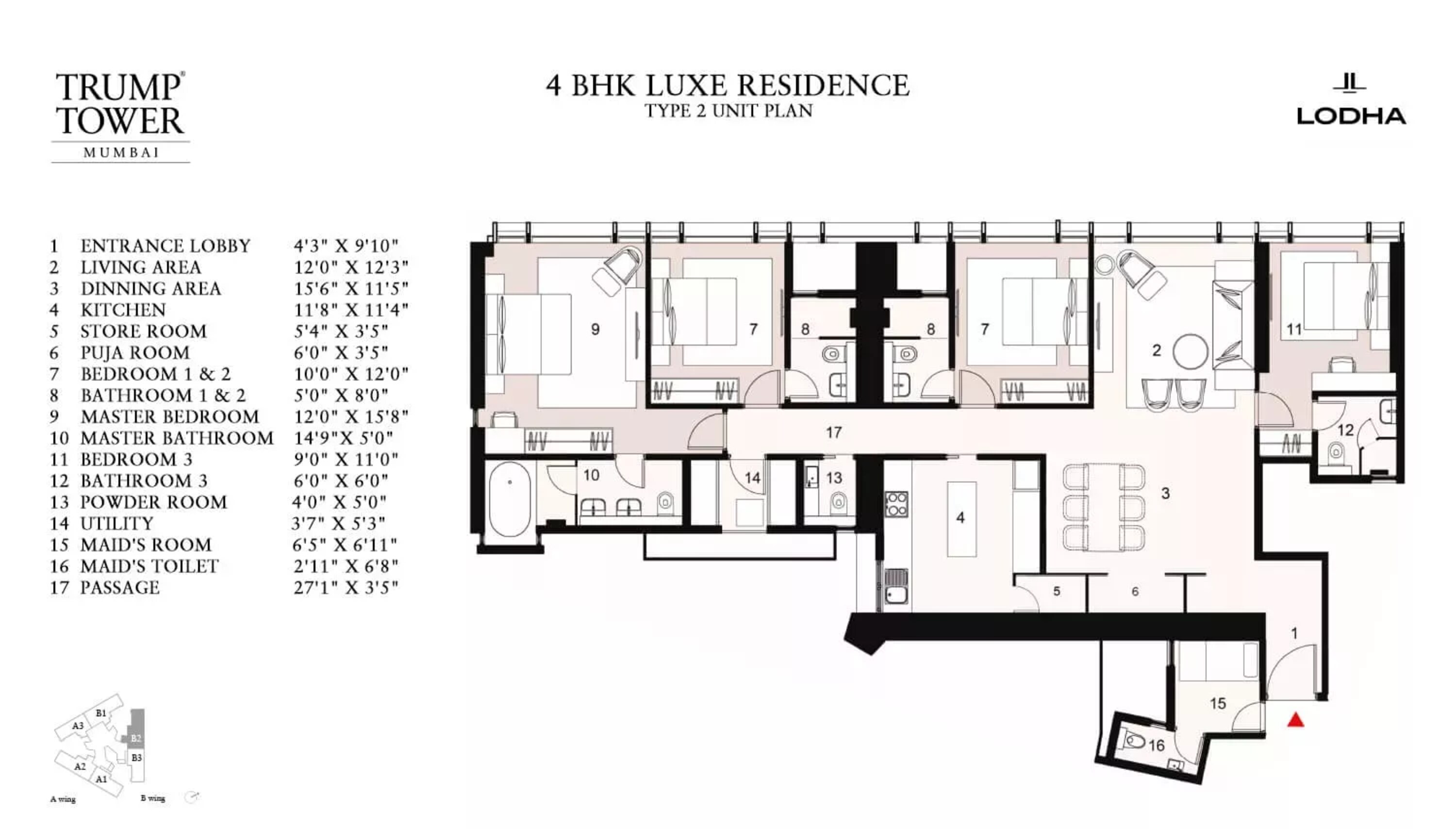Lodha Trump Tower Price Starting 7 16 Cr 3 Bhk 4 Bhk Bhk