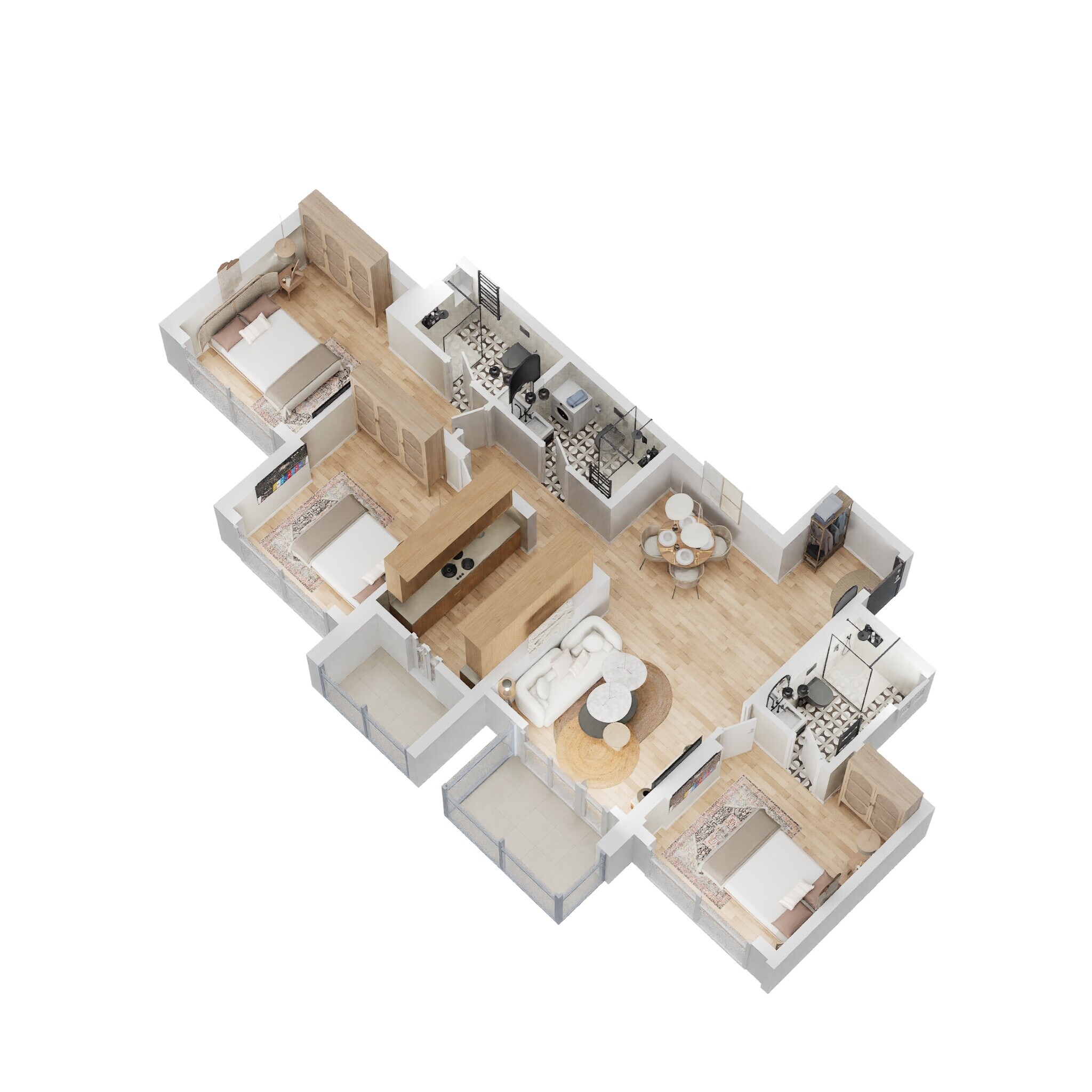 3 BHK 1026 Sq. Ft. Apartment