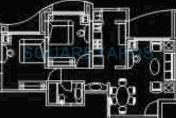 Floor plan of 2 BHK 995 Sq. Ft. Apartment in Lokhandwala Infrastructure Spring Leaf, Mumbai