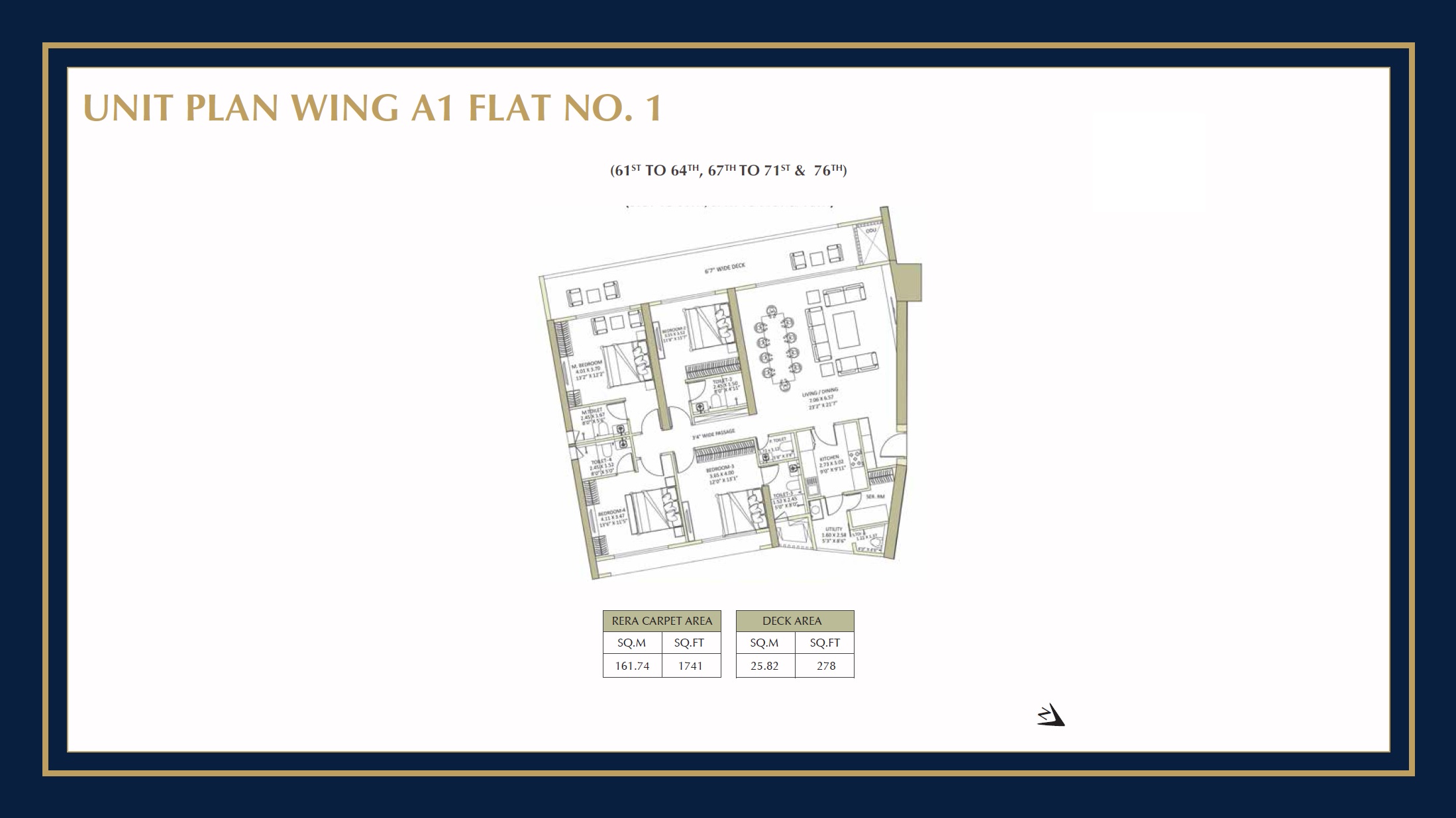 4 BHK 2019 Sq. Ft. Apartment in Lokhandwala Minerva Mahalaxmi