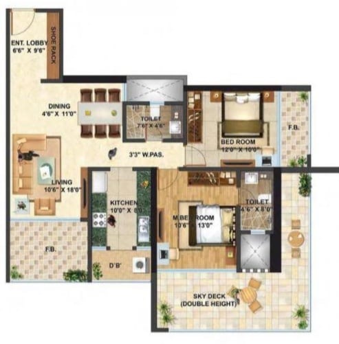 Other, lotus-sky-garden 2 Bedroom 809 Sq.Ft. Apartment In Jai Janata Nagar Mumbai 7852642