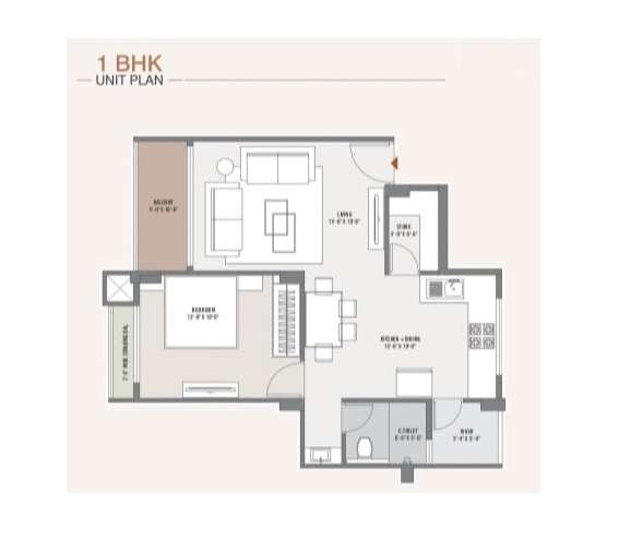 1 BHK 548 Sq. Ft. Apartment in Mahavir Soho Residency