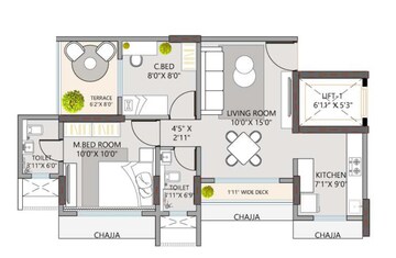  2 BHK Apartment at Mahendra Vrishabh Heights, Andheri East – for Rent