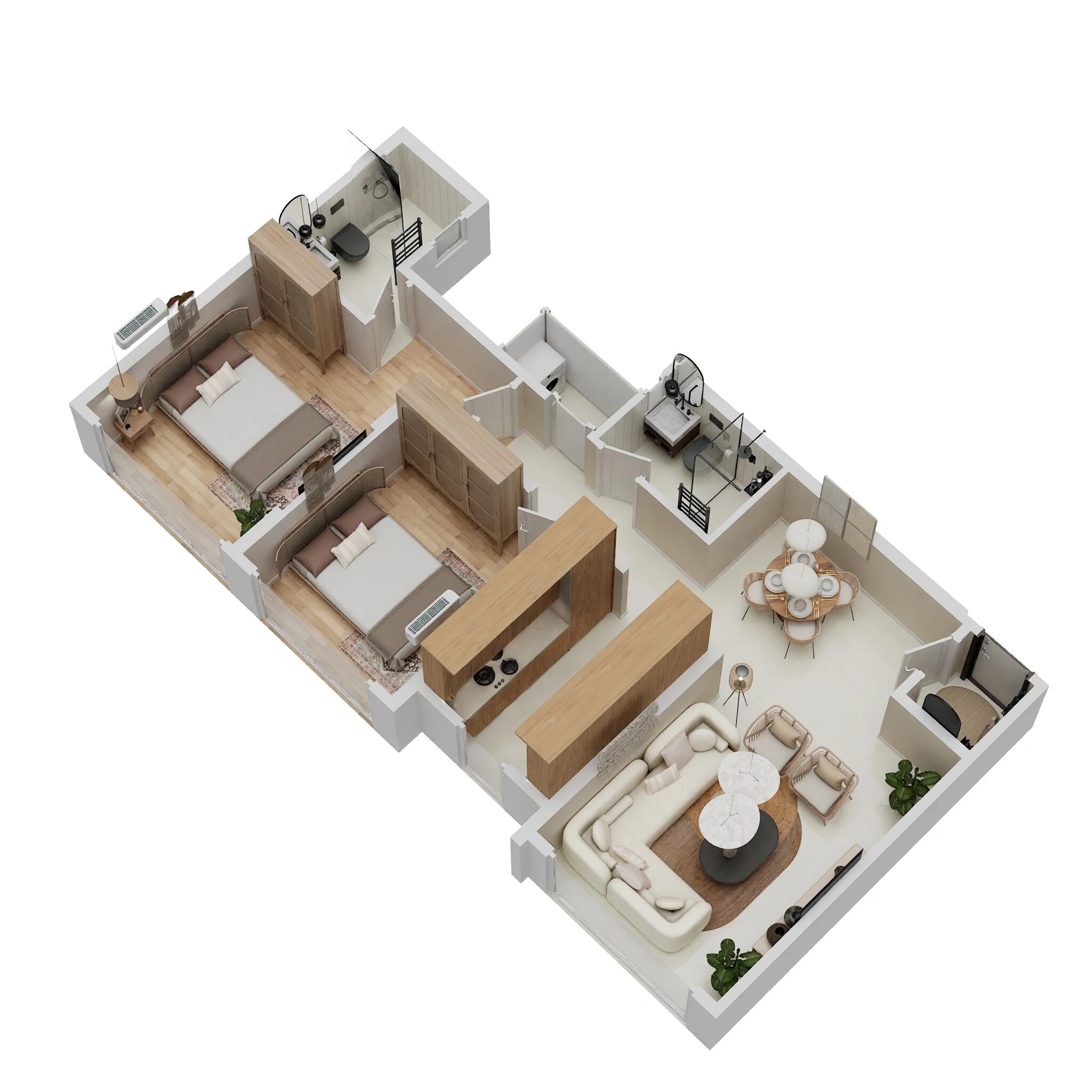 2 BHK 692 Sq. Ft. Apartment