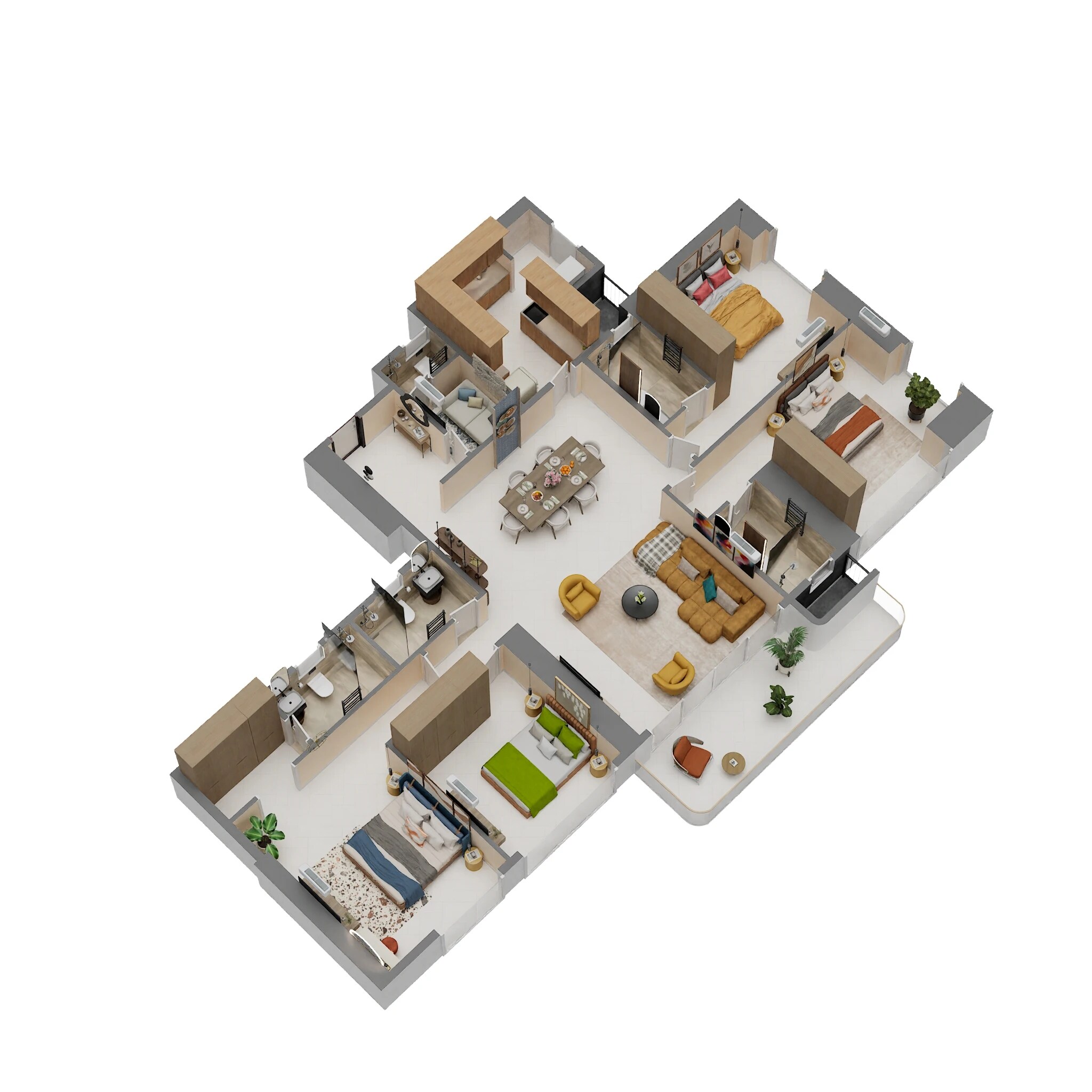 4 BHK 1661 Sq. Ft. Apartment