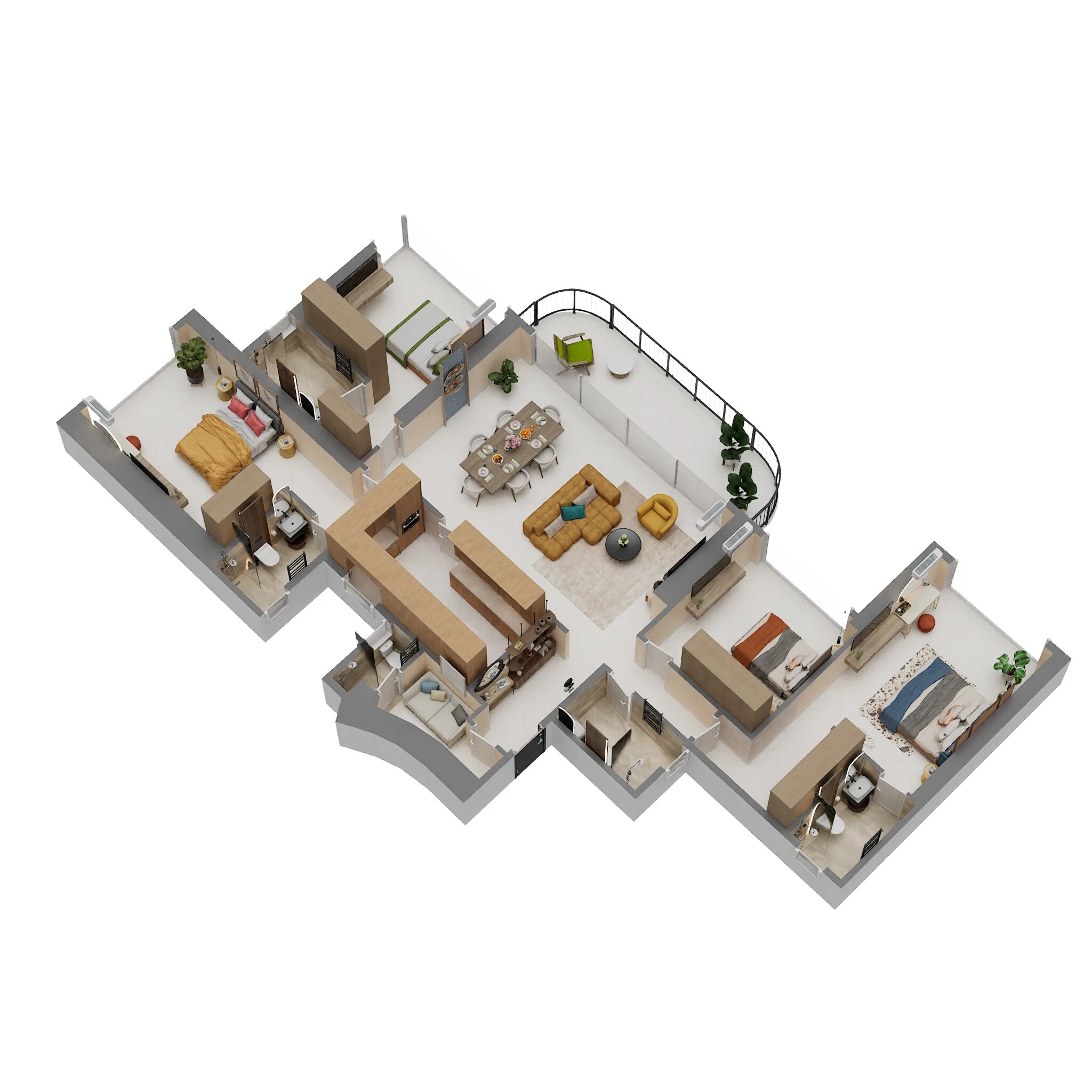 4 BHK 1673 Sq. Ft. Apartment