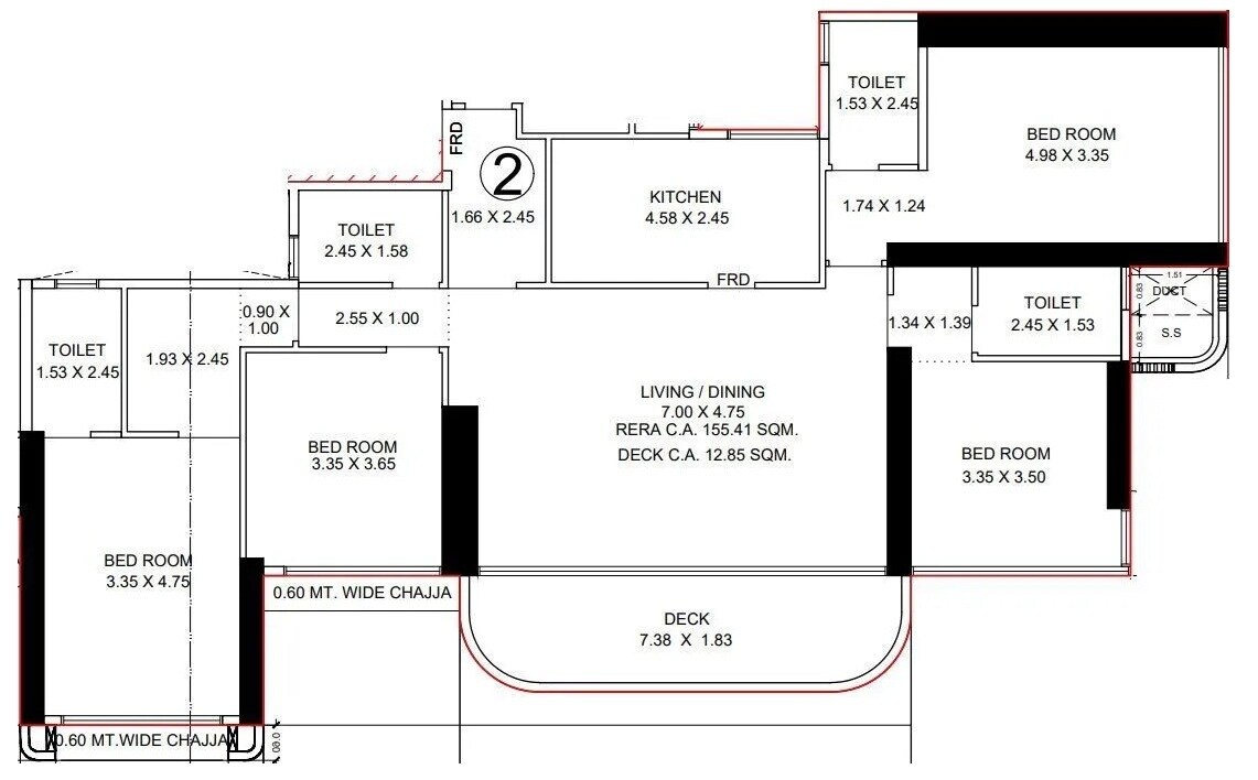 4 BHK 1673 Sq. Ft. Apartment