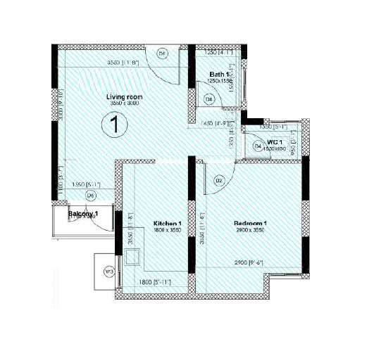 1 BHK 378 Sq. Ft. Apartment in Mahindra Lifespace Happinest