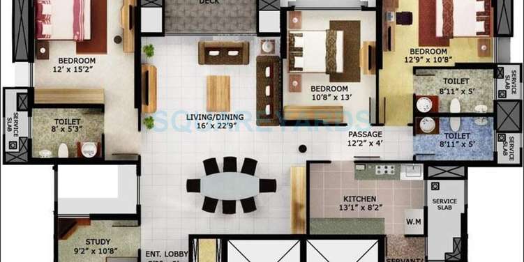 mahindra lifespaces eminente phase 3 apartment 3bhk 2316sqft 1
