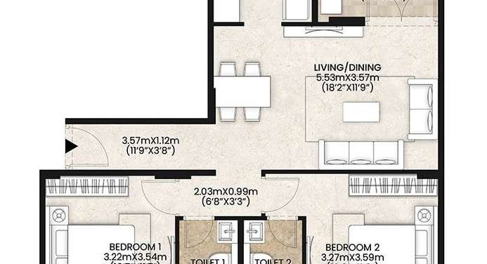 mahindra lifespaces vicino a1 a2 apartment 2bhk 720sqft31