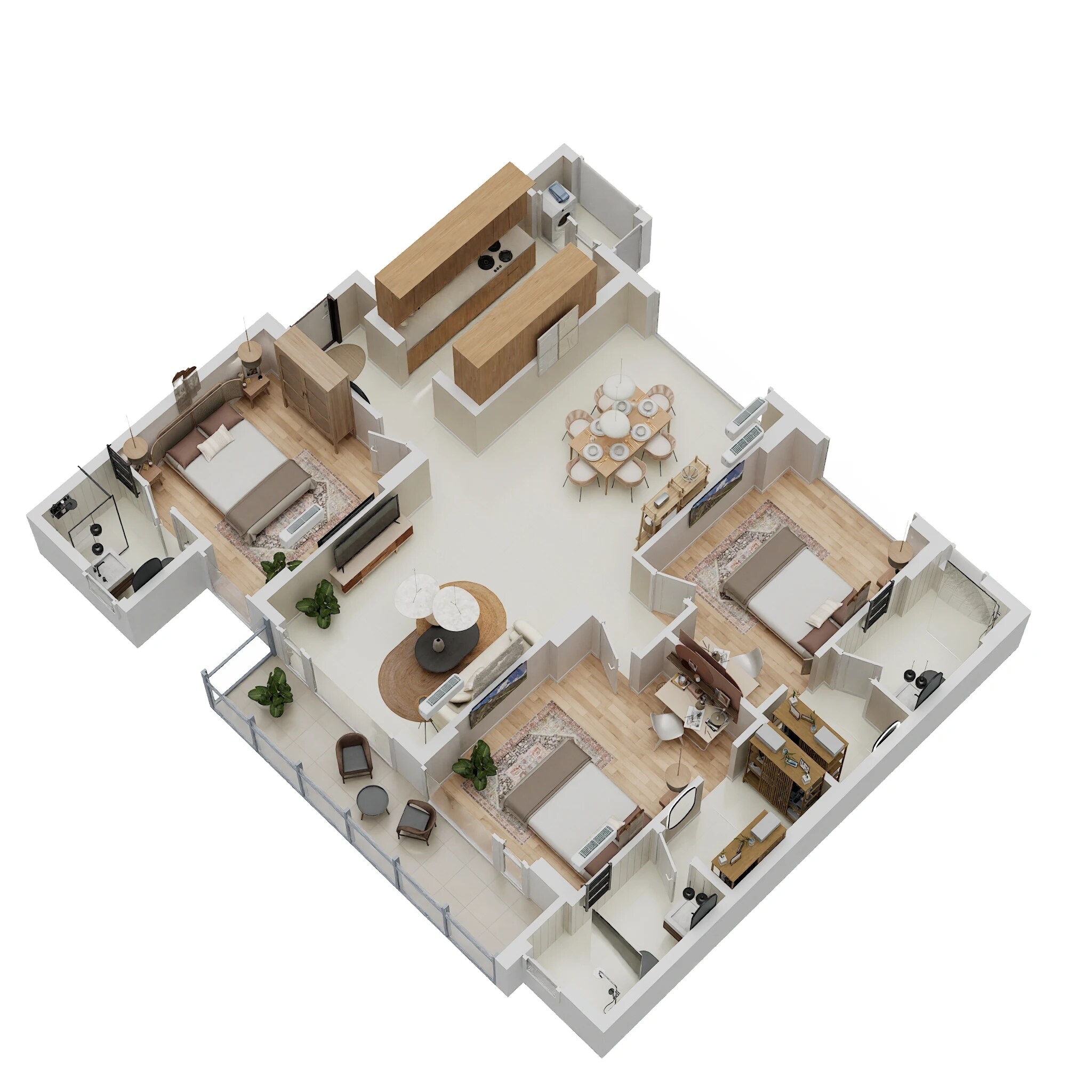 3 BHK 1295 Sq. Ft. Apartment