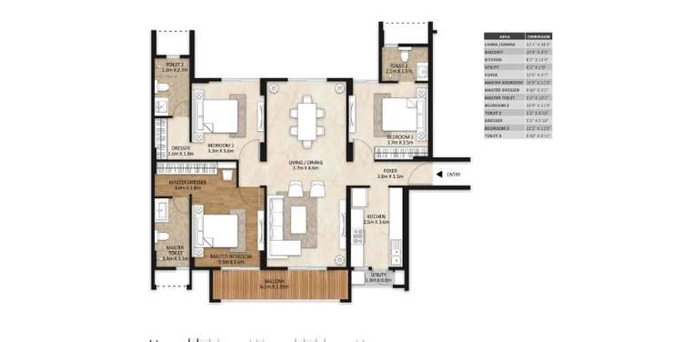 mahindra lifespaces vivante apartment 3 bhk 1189sqft 20233103163100