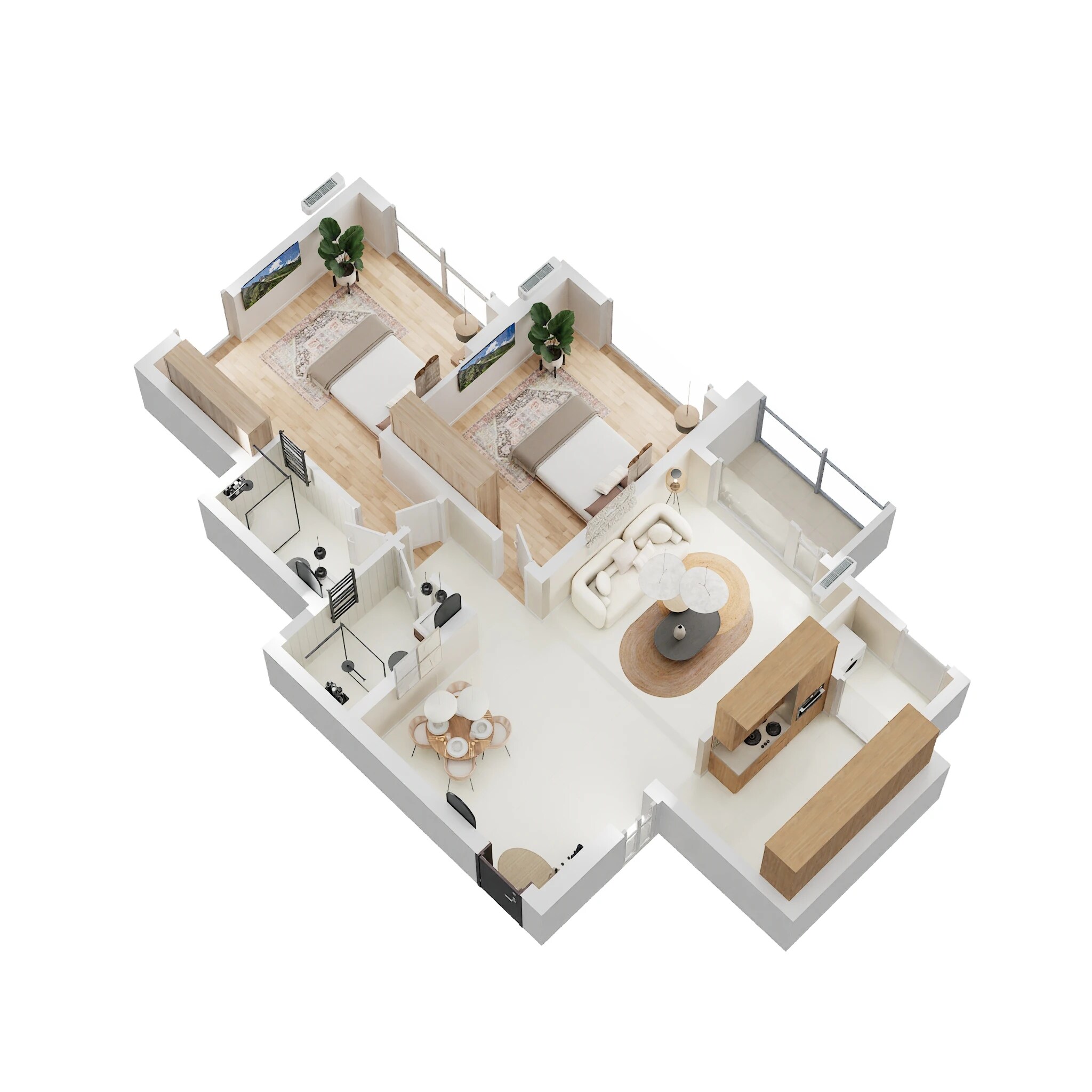 2 BHK 758 Sq. Ft. Apartment