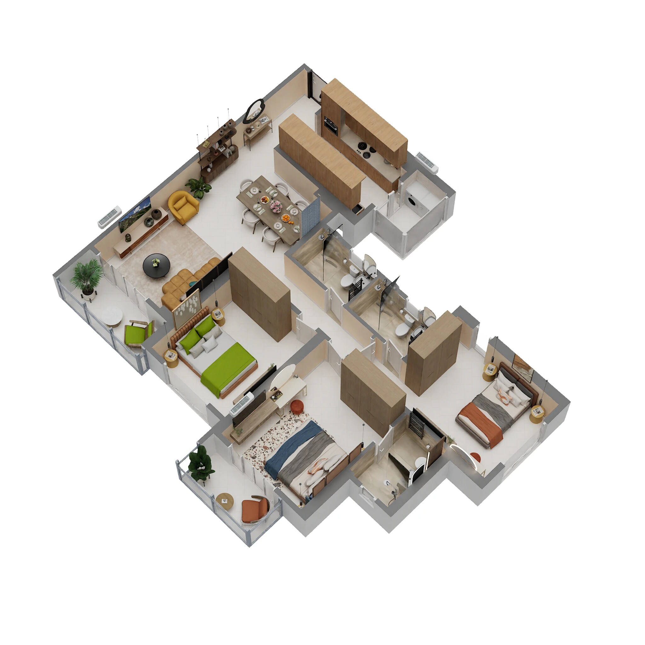 3 BHK 1194 Sq. Ft. Apartment