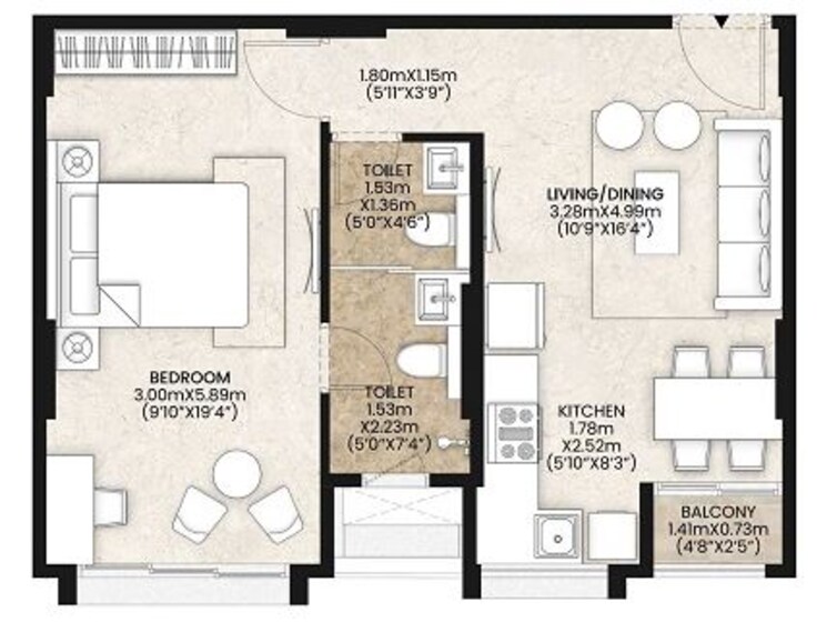 Other, mahindra-vicino 1 Bedroom 450 Sq.Ft. Apartment In Andheri East Mumbai 9363385