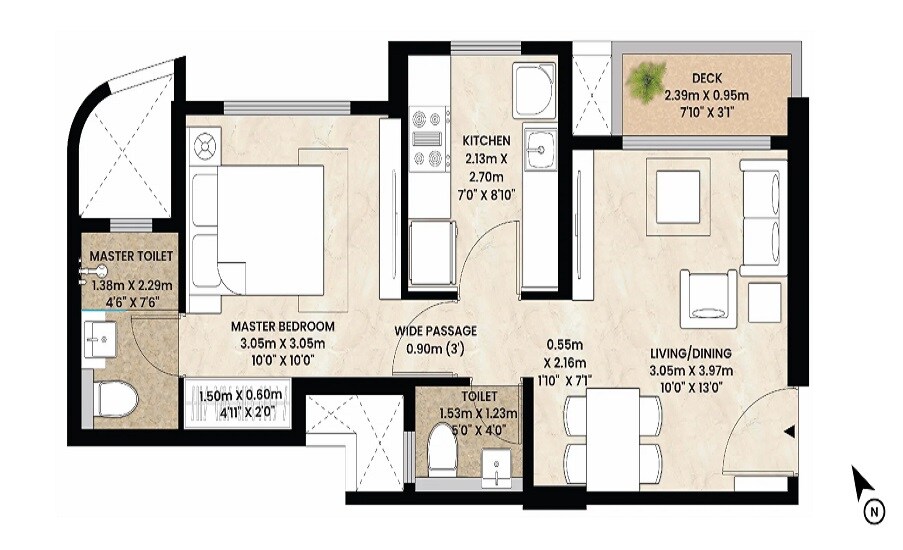  1 BHK Apartment at Mahindra Vista, Singh Agri Estate – for Sale
