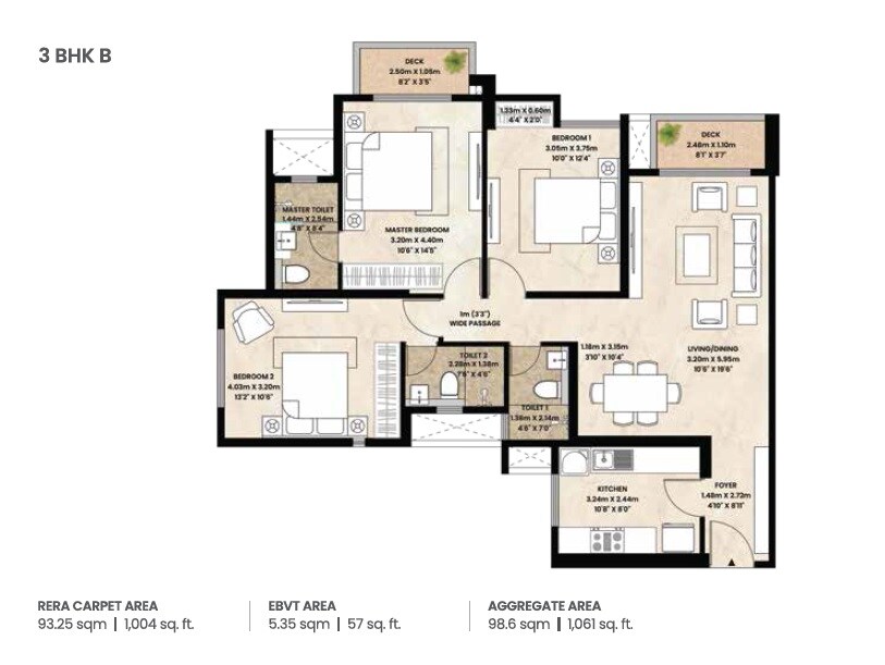  3 BHK Apartment at Mahindra Vista, Kandivali East – for Sale